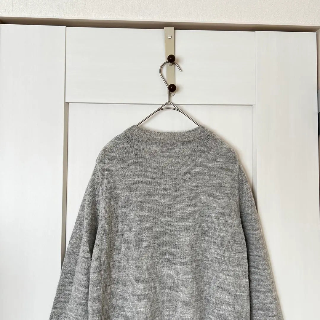 [Sweet Mind] Long-sleeved knit sweater, soft material, M, grey, vintage