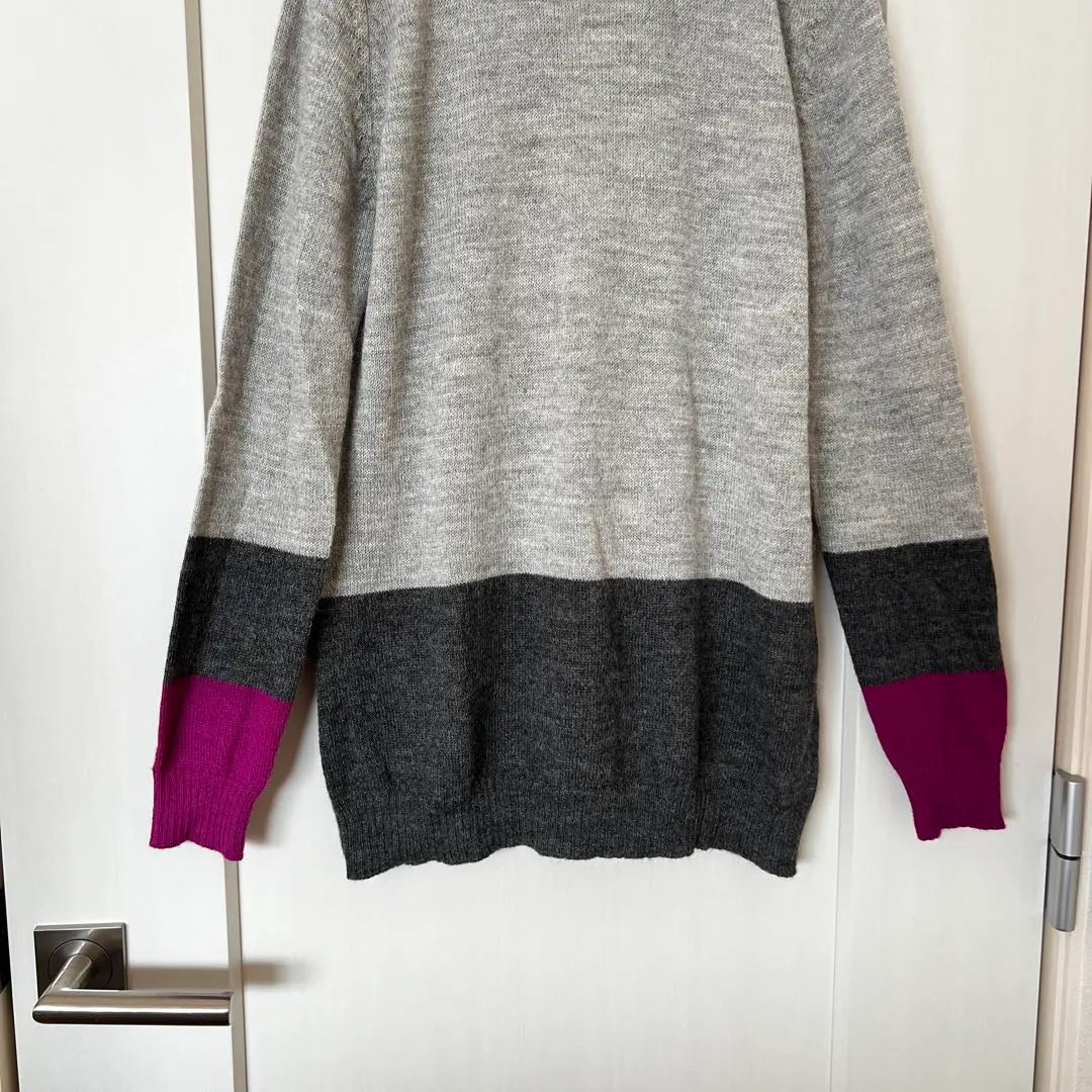 [Sweet Mind] Long-sleeved knit sweater, soft material, M, grey, vintage