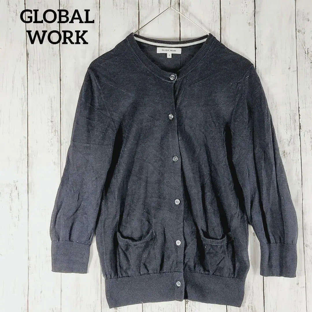 Global Work [S] Summer knit cardigan Sheer knit tops Blouse