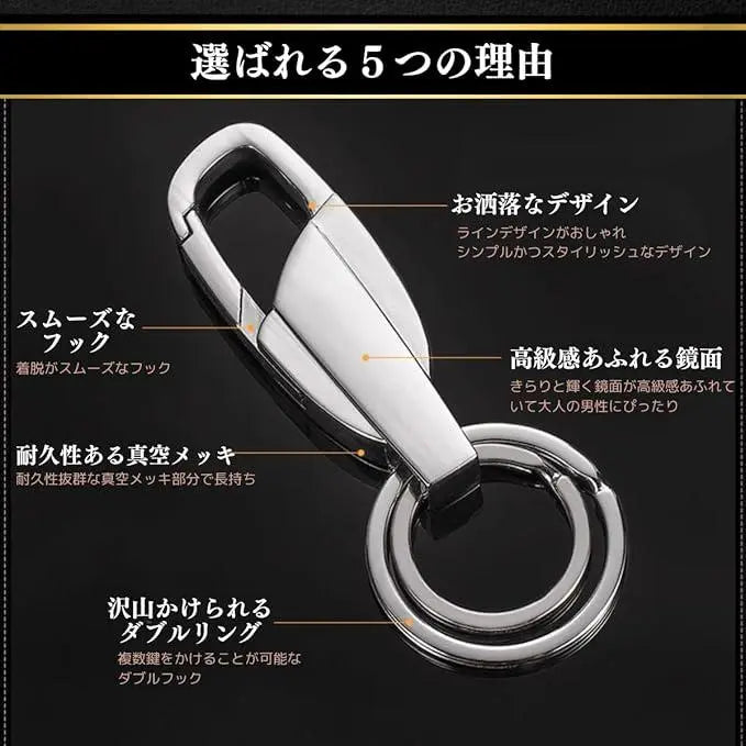 Last one!! ️ Men's Zinc Alloy W-Ring Type Carabiner Key Ring