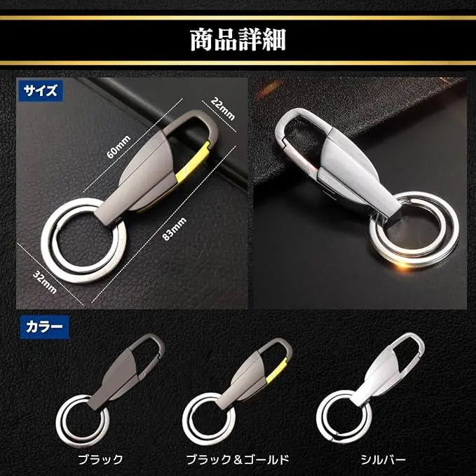 Last one!! ️ Men's Zinc Alloy W-Ring Type Carabiner Key Ring