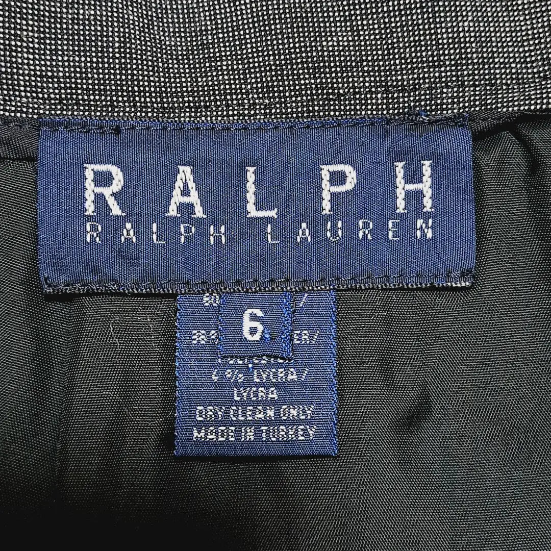 [Ralph Lauren] Set-up suit Jacket 8 Skirt 6 Black and white Houndstooth