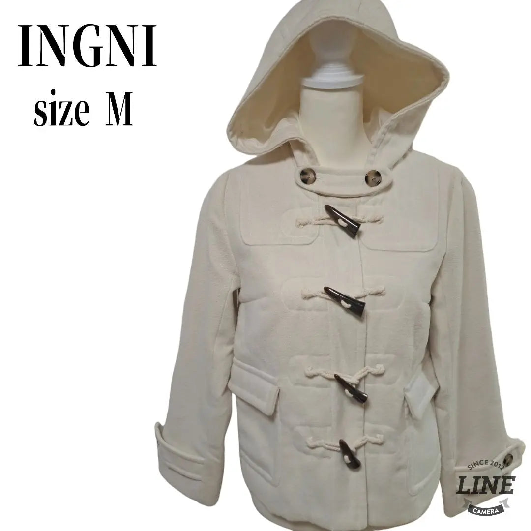 INGNI Ing White Short Duffel Coat M size