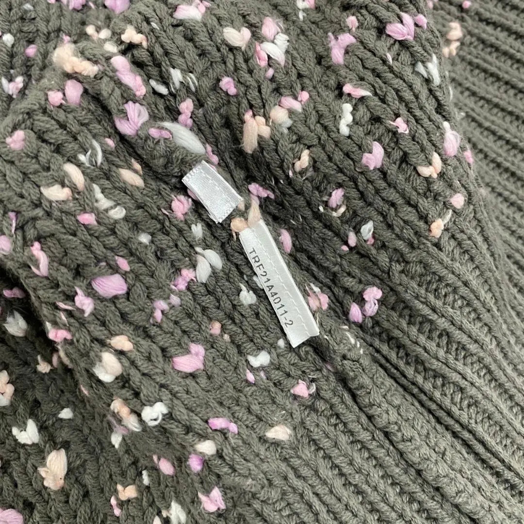 [TREFLE + 1] Tweed Cardigan Gray Pink Luxury Short Length | 【TREFLE＋1】　ツイードカーディガン グレー ピンク 高級 ショート丈