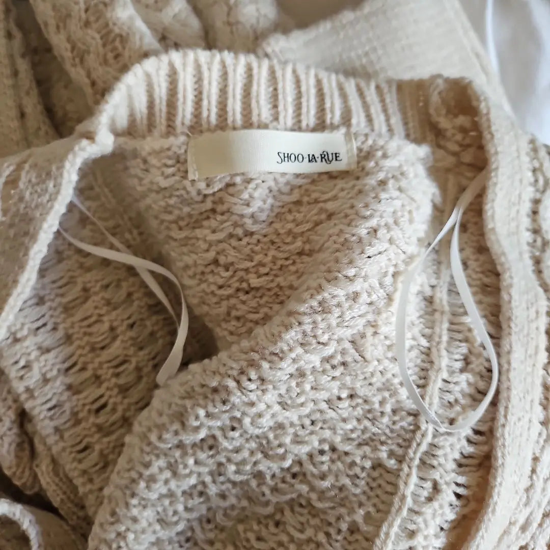 ❇ Close to unused ❇ knit long cardigan -free size ivory