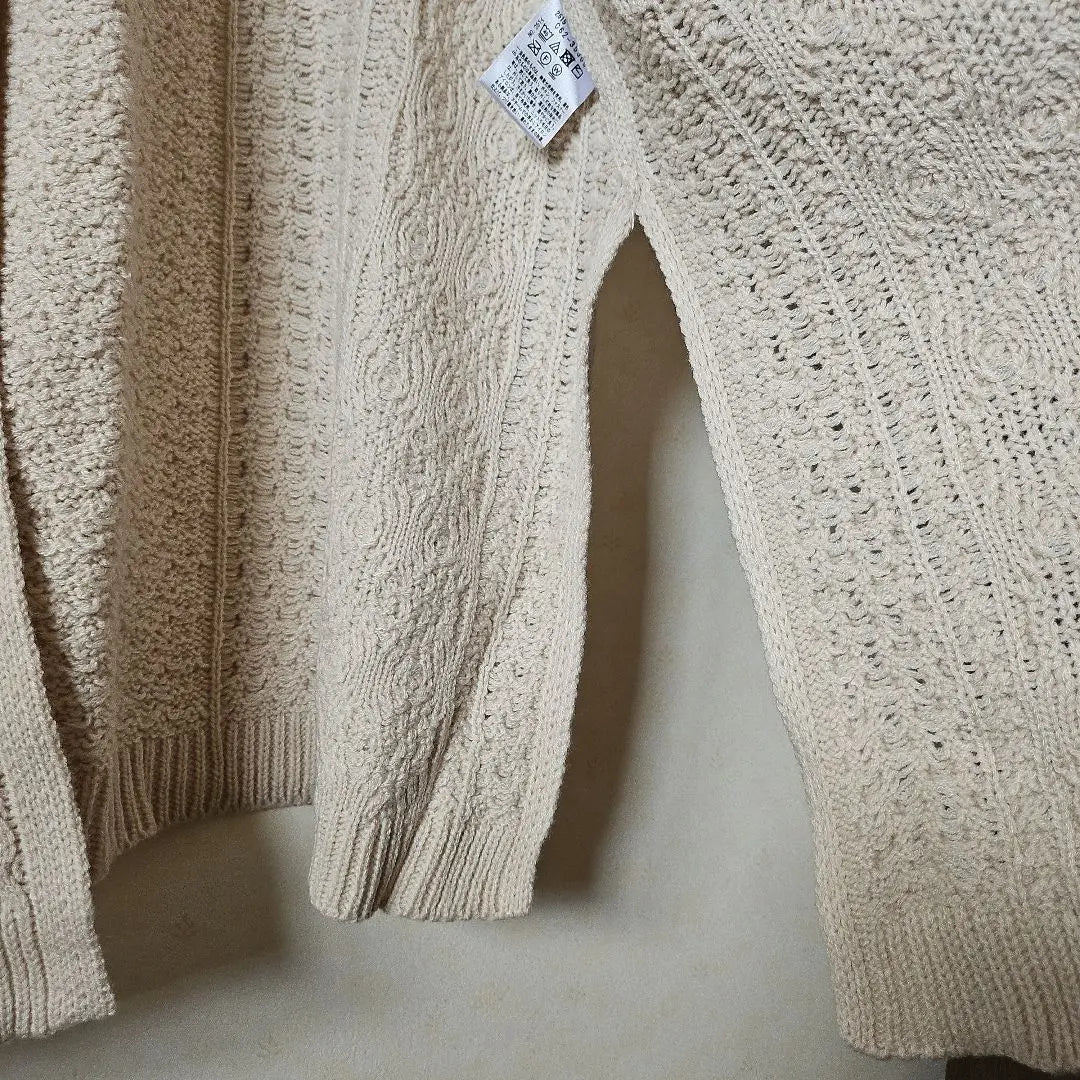 ❇ Close to unused ❇ knit long cardigan -free size ivory