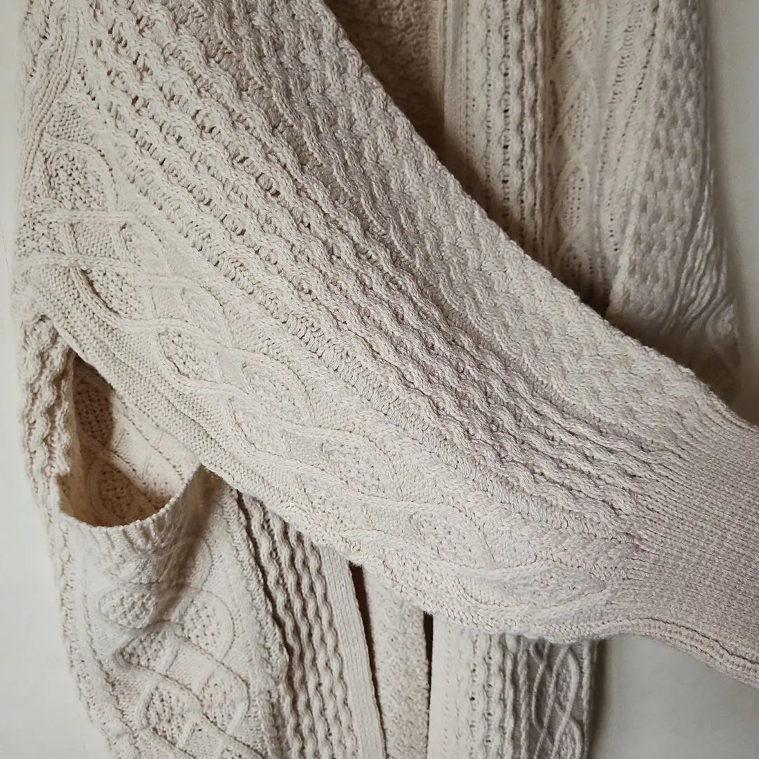 ❇ Close to unused ❇ knit long cardigan -free size ivory