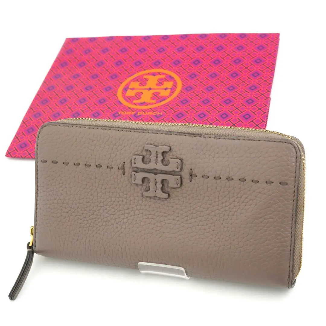 ✨It's almost unused✨ TORY BURCH long wallet T logo round zipper engraved