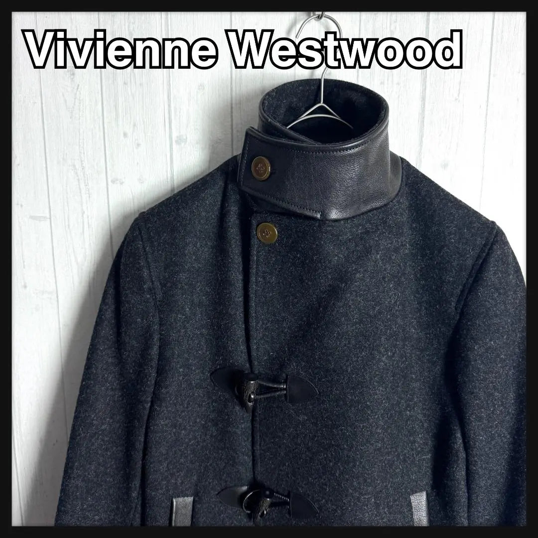 [Good condition ☆ High-class model ☆ Authentic tweed ☆ Made with cowhide] Vivienne wool jacket