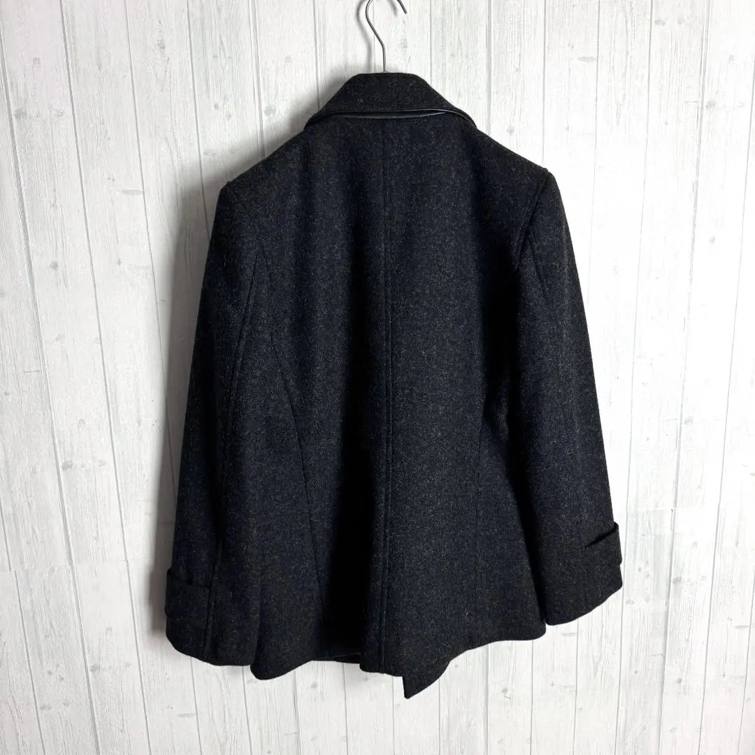 [Good condition ☆ High-class model ☆ Authentic tweed ☆ Made with cowhide] Vivienne wool jacket