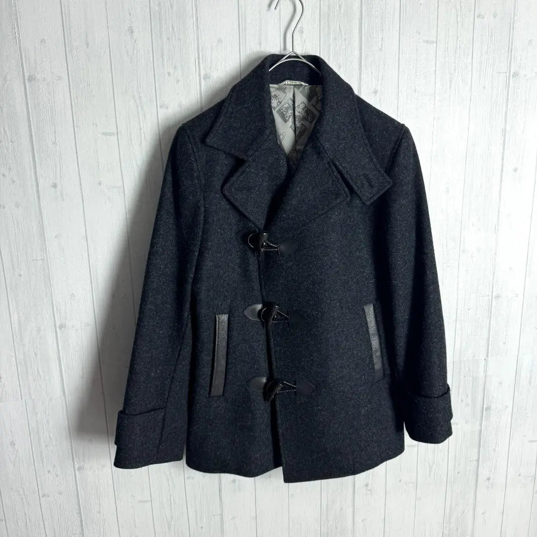 [Good condition ☆ High-class model ☆ Authentic tweed ☆ Made with cowhide] Vivienne wool jacket