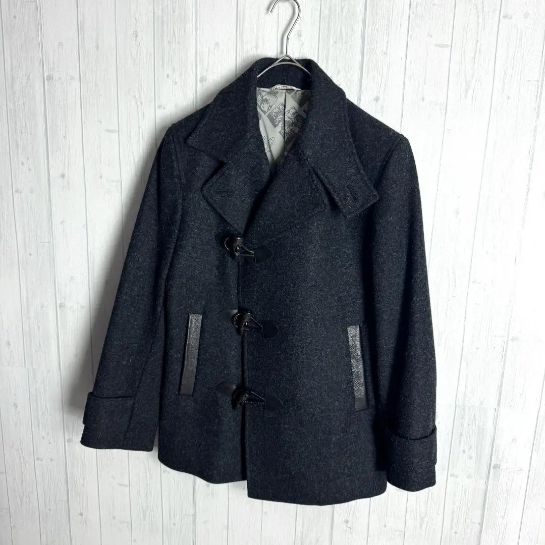 [Good condition ☆ High-class model ☆ Authentic tweed ☆ Made with cowhide] Vivienne wool jacket