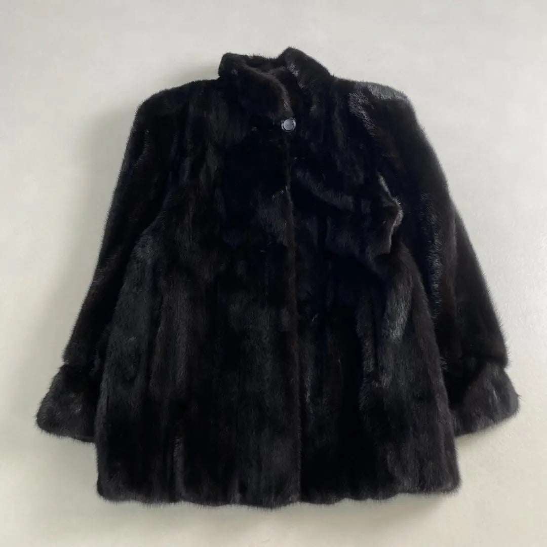 Beautiful condition Sagamirk fur coat, volume, lining pattern, thick, rare, mink