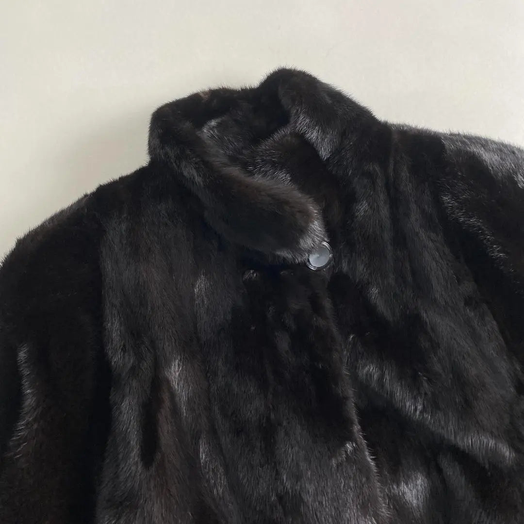 Beautiful condition Sagamirk fur coat, volume, lining pattern, thick, rare, mink