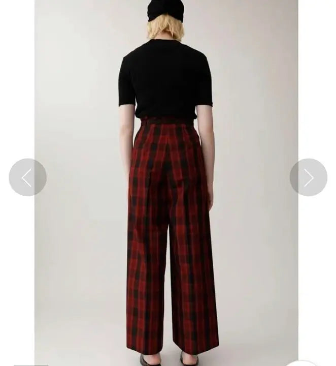 Pantalones MOUSSY SHADOWCHECKBELTED Rojo