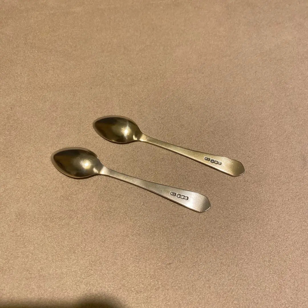 Two spoons with silver engraved silver silver tableware silverware silverware silver