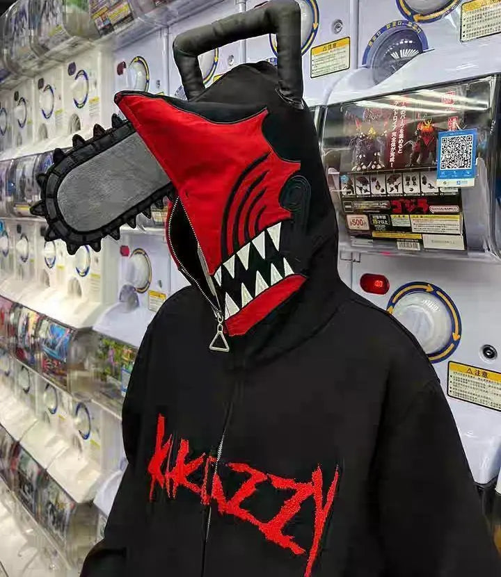 KAKAZZY hoodie hoodie Chainsaw man Halloween black M | KAKAZZY パーカー フーディー チェンソーマン ハロウィン 黒 M