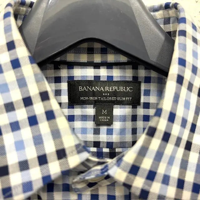 ◇BANANA REPUBLIC Check Shirt Free Shipping Tube 9658