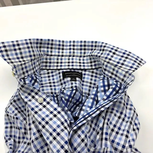 ◇BANANA REPUBLIC Check Shirt Free Shipping Tube 9658