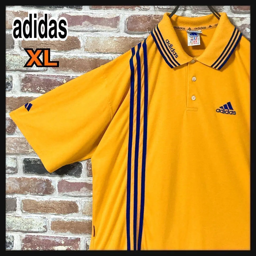 《Popular》adidas polo shirt, short sleeve shirt, universal flag tag, yellow