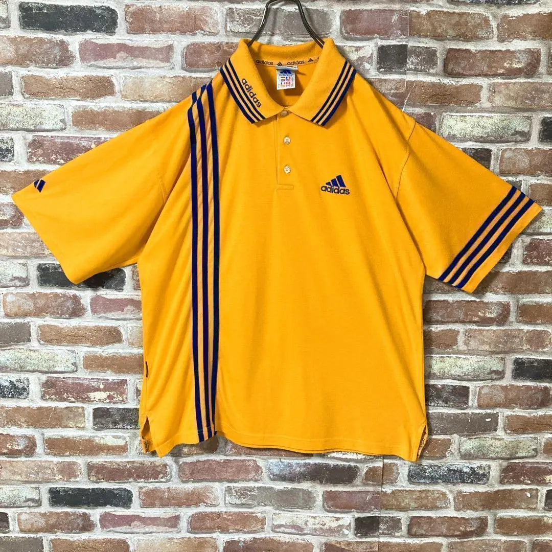 《Popular》adidas polo shirt, short sleeve shirt, universal flag tag, yellow