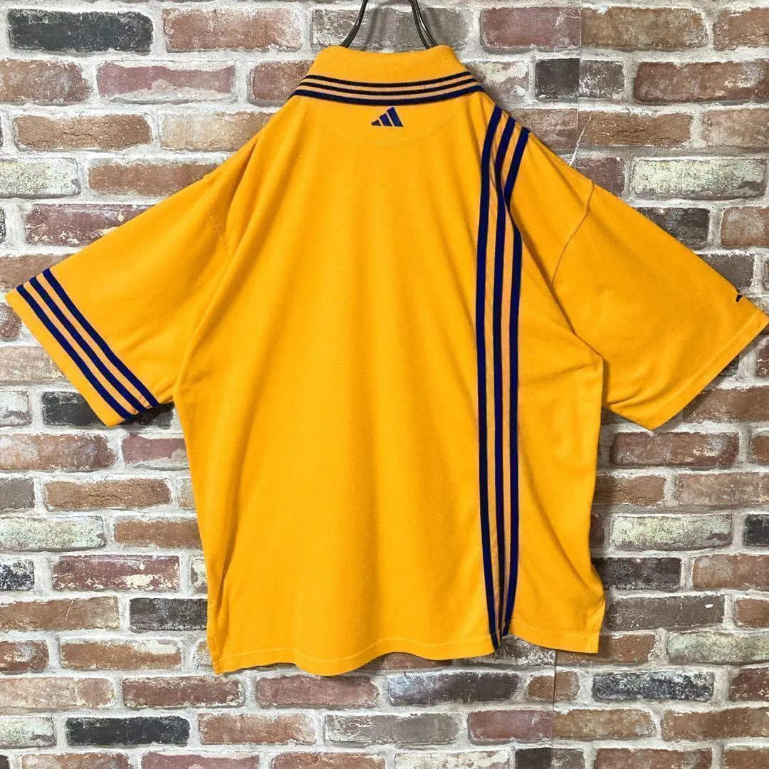 《Popular》adidas polo shirt, short sleeve shirt, universal flag tag, yellow