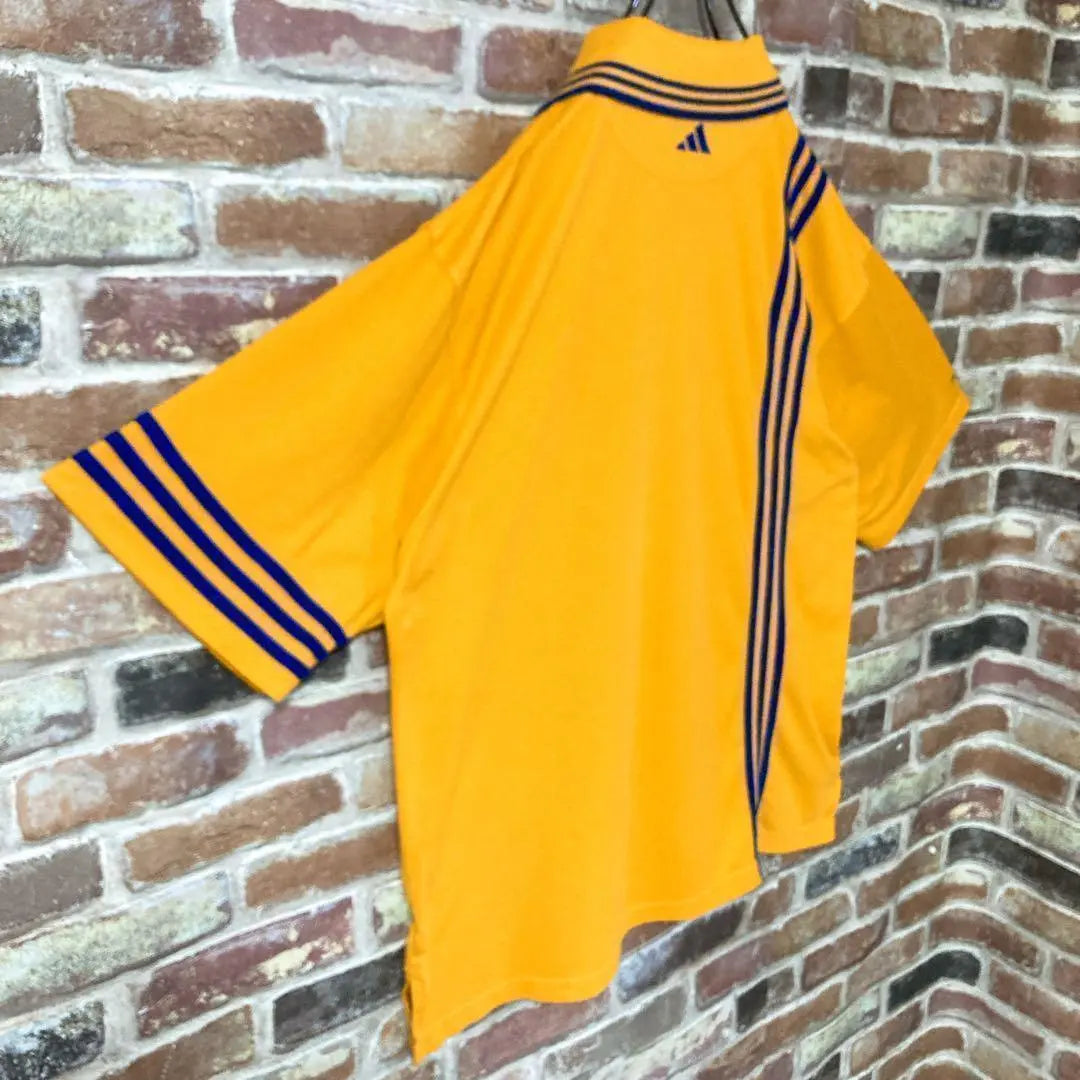 《Popular》adidas polo shirt, short sleeve shirt, universal flag tag, yellow