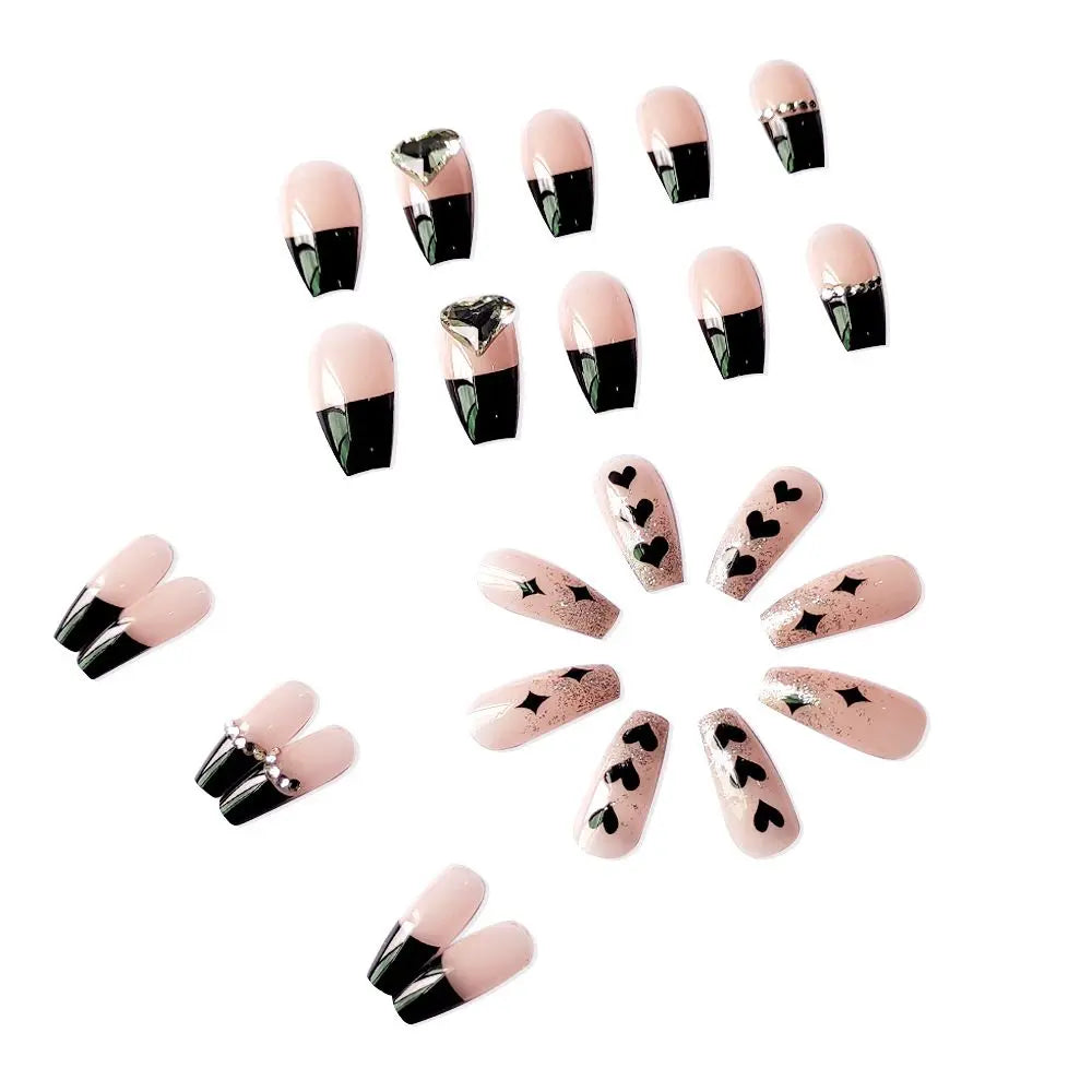 Limited time discount 582 black nail tips cute natural Korean popular Chinese i36