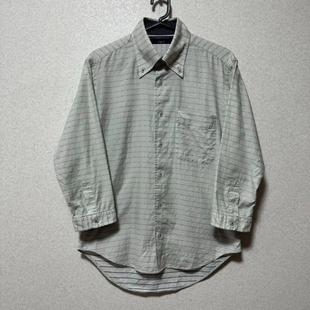 [Rare] Simplicite plus BD shirt, long sleeve shirt, all-over pattern, made in Japan