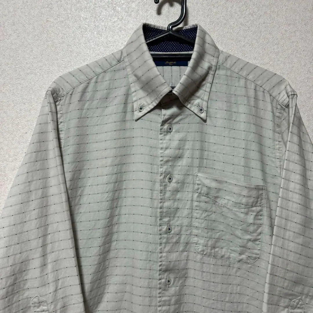 [Rare] Simplicite plus BD shirt, long sleeve shirt, all-over pattern, made in Japan