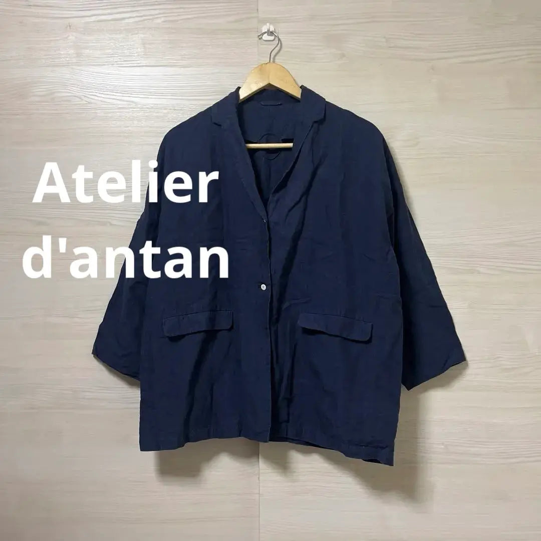 Atelier d'antan★Chaqueta de lino a medida de cáñamo fabricada en Japón lisa