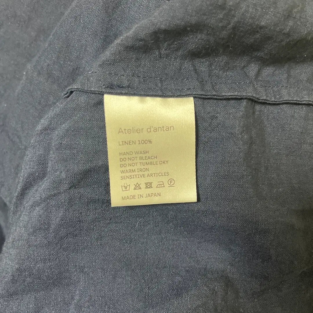 Atelier d'antan★Chaqueta de lino a medida de cáñamo fabricada en Japón lisa