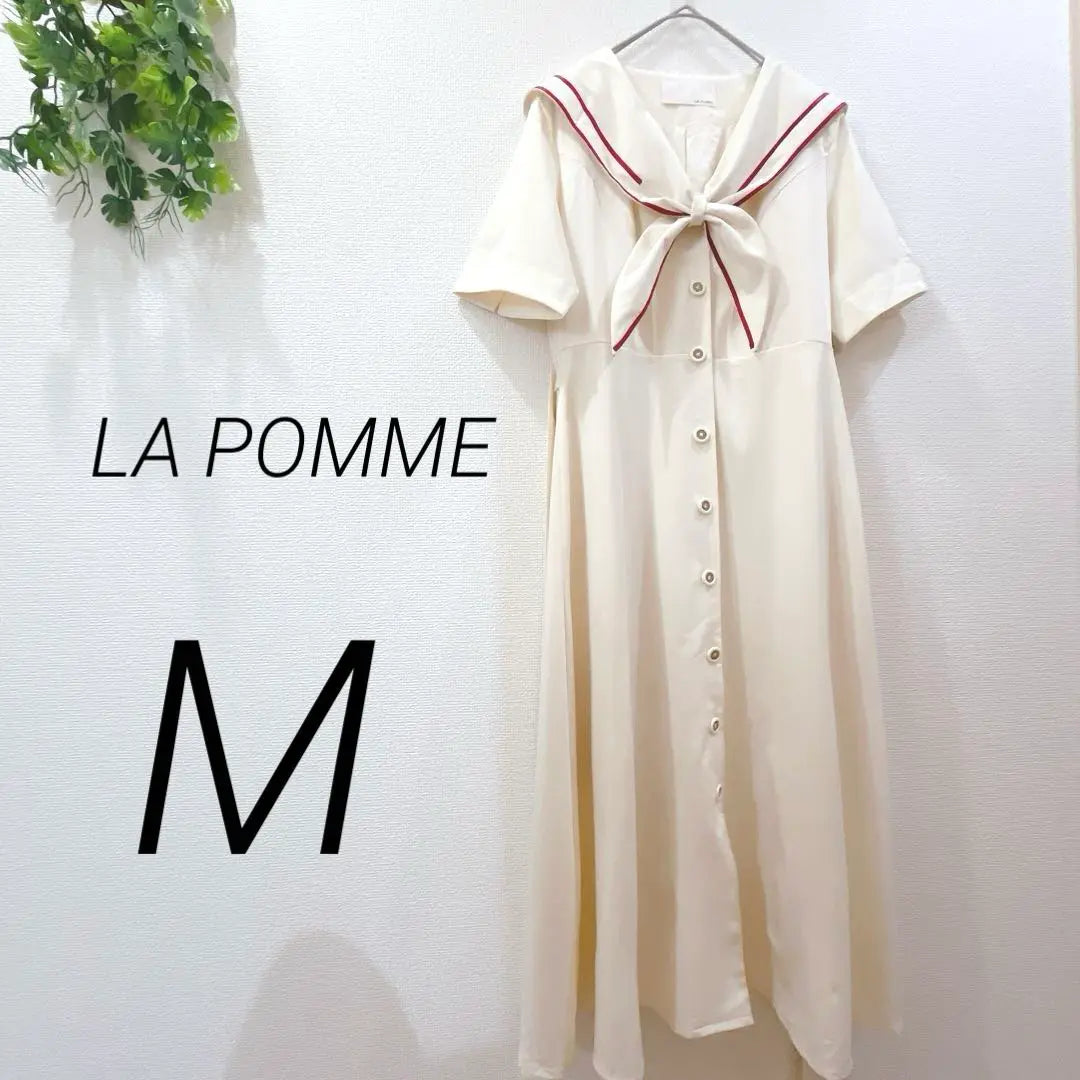 LA POMME Sailor Scarf Shirt One Piece Long Long Uniform style