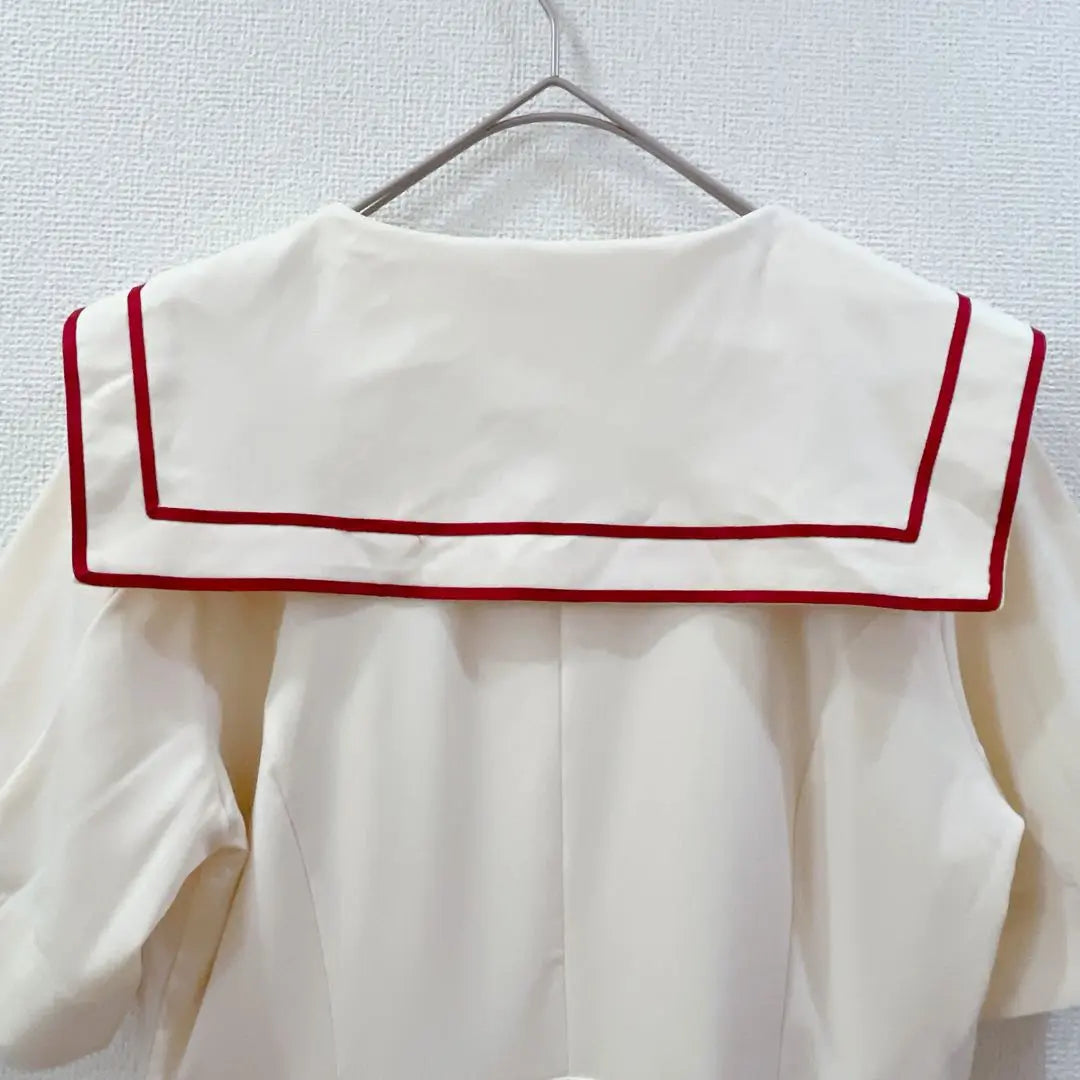 LA POMME Sailor Scarf Shirt One Piece Long Long Uniform style