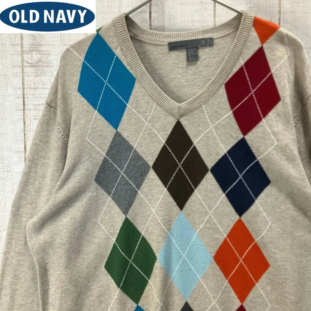 Old Navy, Vintage Clothing, Long Sleeves, Spring, School, Commuting, Argyle, Knit, Sweater