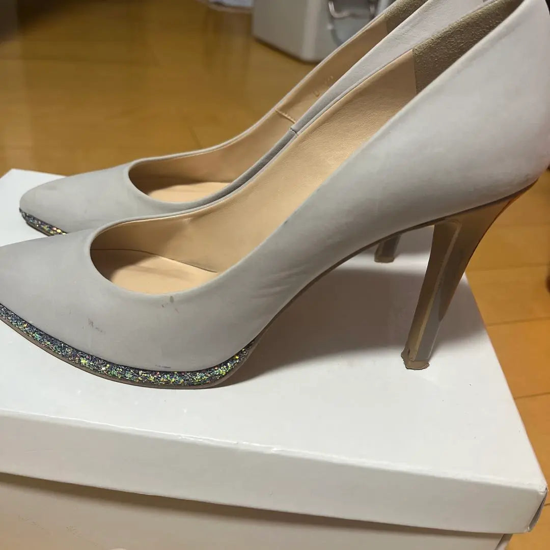 DIANA Grey Pointed Toe High Heels 24cm