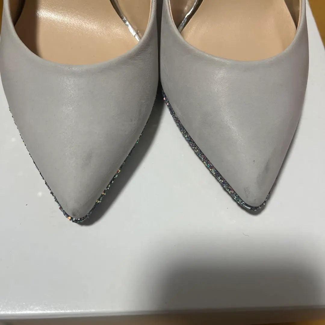 DIANA Grey Pointed Toe High Heels 24cm