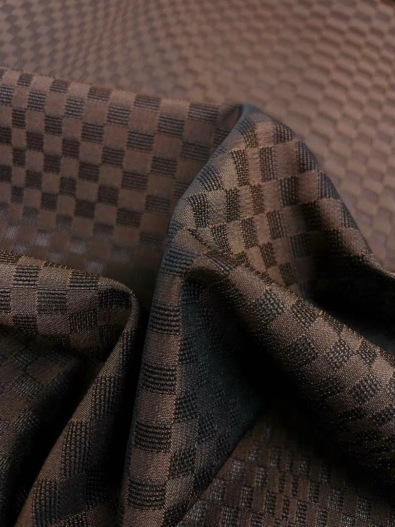 Mojiri weave Shiranezawa Yonezawa Sky weave Ebony color Pure silk cloth TN