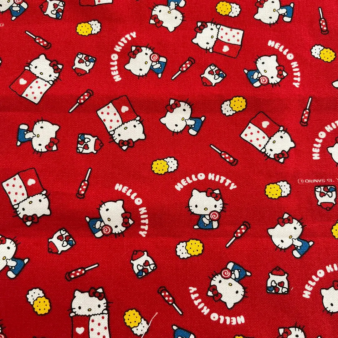 Hello Kitty Scrap Candy Cloth Fabric Made in 2015 Heisei Retro