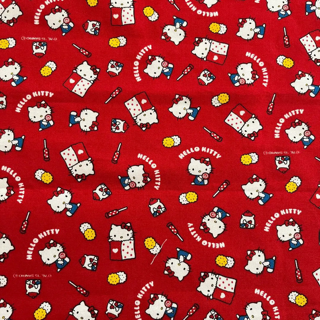 Hello Kitty Scrap Candy Cloth Fabric Made in 2015 Heisei Retro