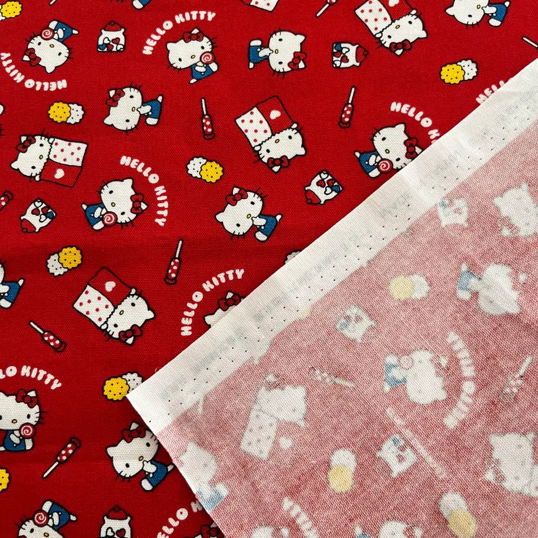 Tela de retales de caramelos de Hello Kitty hecha en 2015 Heisei Retro