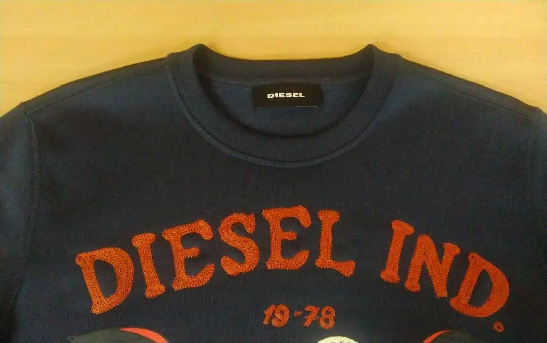 [Unused, anonymous delivery] DIESEL sweatshirt, eagle motif, print and embroidery