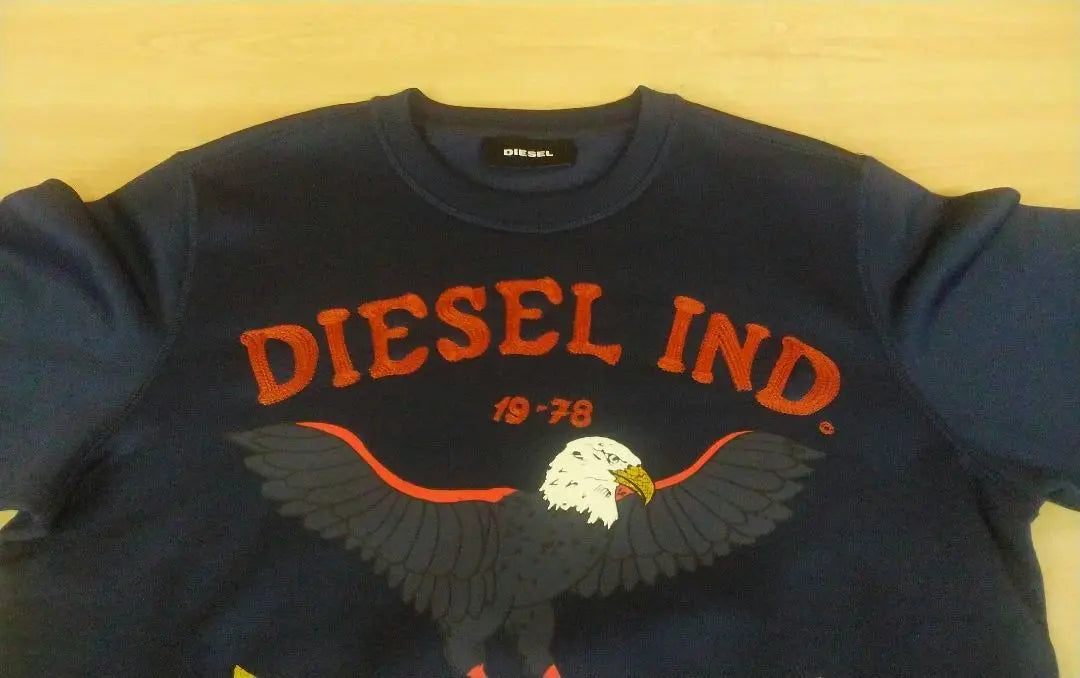 [Unused, anonymous delivery] DIESEL sweatshirt, eagle motif, print and embroidery