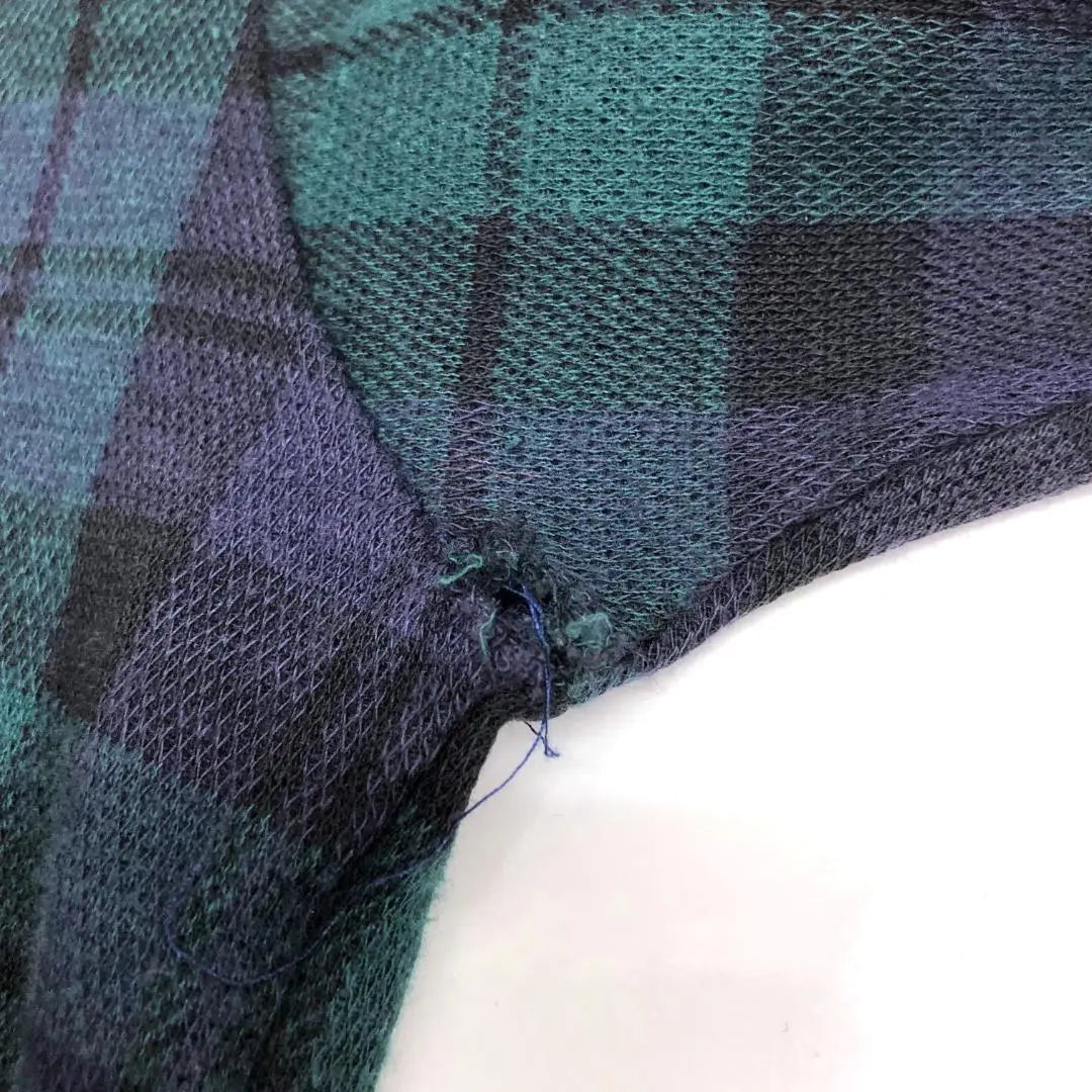 Jersey de cuello alto de algodón Ralph Lauren con corte de sierra y cuadros verdes