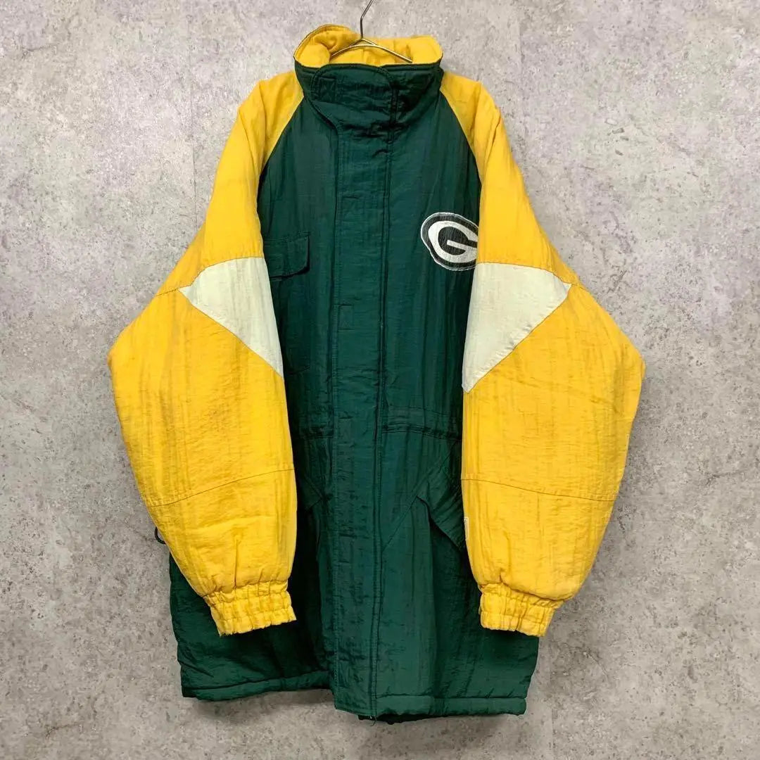 [Importación rara de EE. UU. de los años 90] Chaqueta de nailon bordada de doble cara de los Green Bay Packers de la NFL | 【レア☆US輸入90s】NFL グリーンベイパッカーズ 両面刺繍ナイロンジャケット