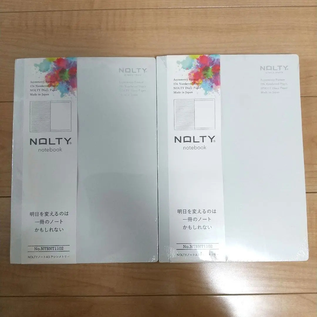 NOLTY Note A5 Asymmetric Light Gray 2 books