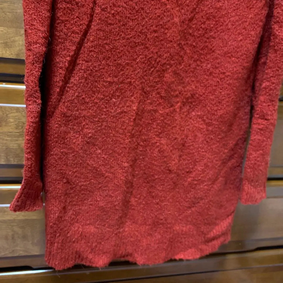 AFRICATARO Alpaca Red Knit dress Long sleeve | Africataro アルパカ 赤 ニットワンピース 長袖