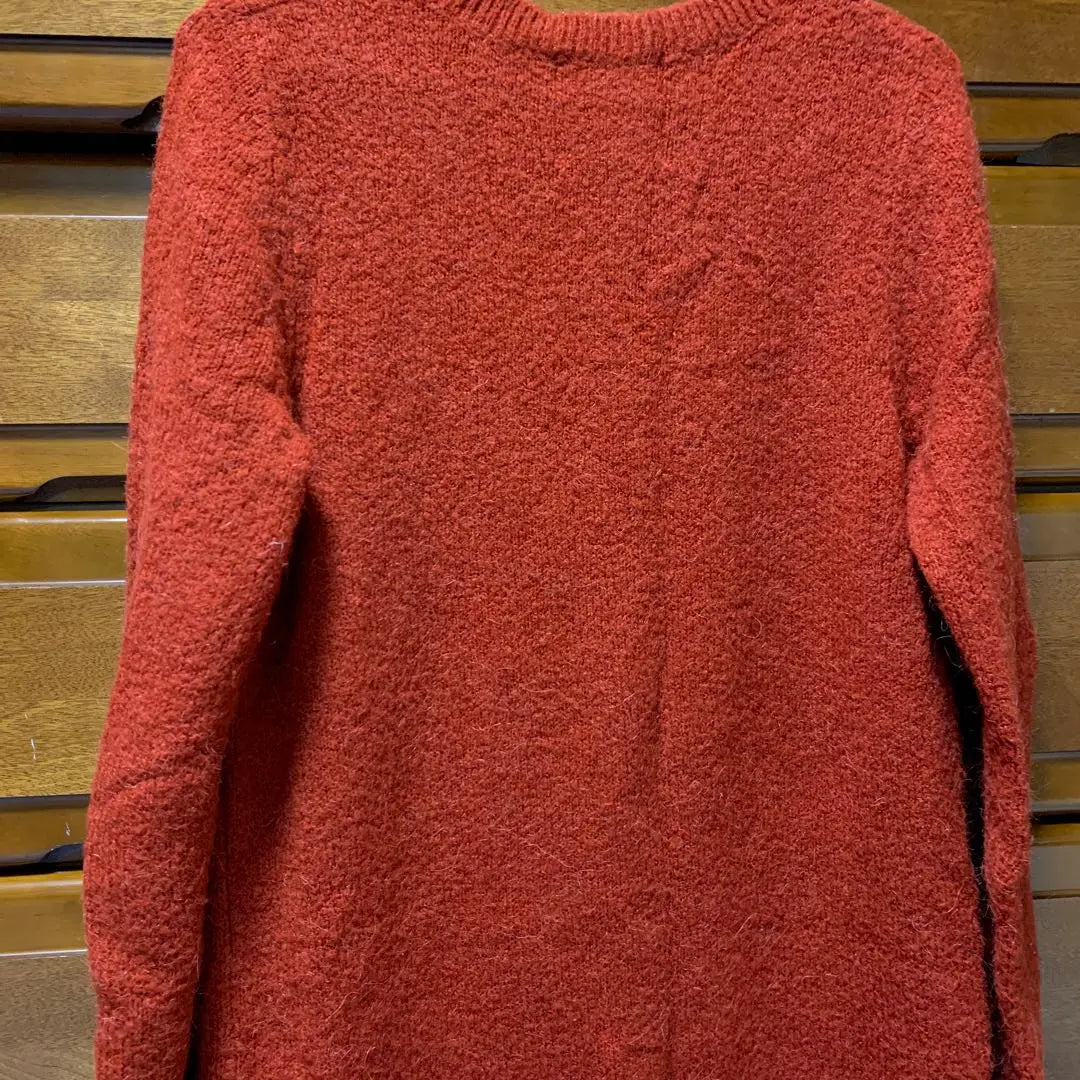 AFRICATARO Alpaca Red Knit dress Long sleeve | Africataro アルパカ 赤 ニットワンピース 長袖