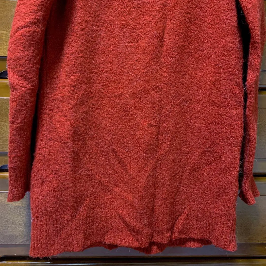 AFRICATARO Alpaca Red Knit dress Long sleeve | Africataro アルパカ 赤 ニットワンピース 長袖