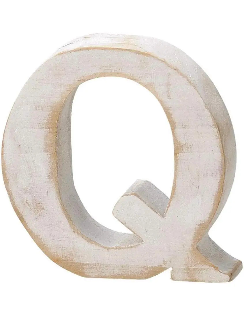 ⭐️Wooden Alphabet Q Size Entrance Room Shelf Decoration Initial Figurine